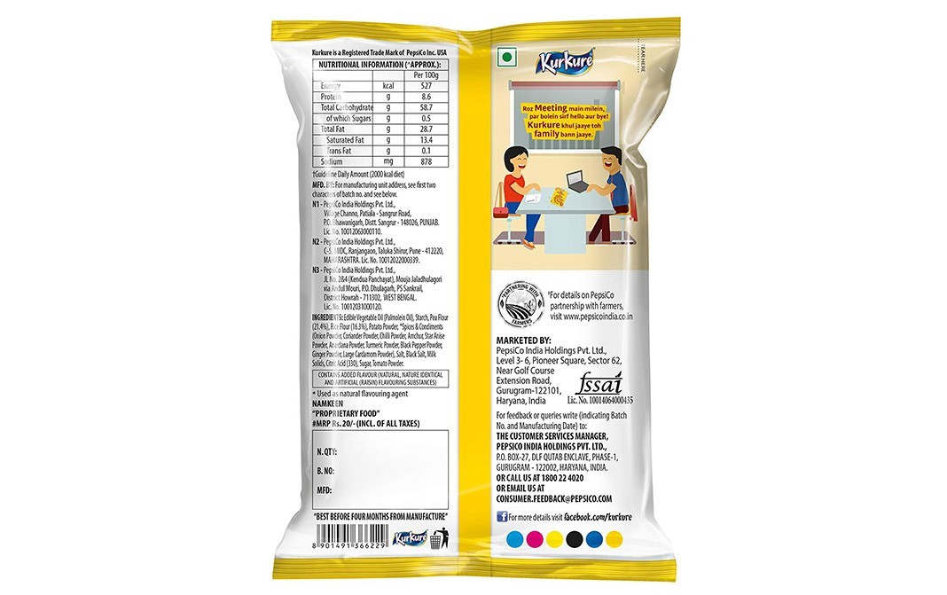 Kurkure Solid Masti Masala    Pack  90 grams